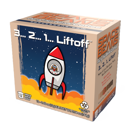 3... 2... 1... Liftoff (Light-Medium Roast, 12-Pack Single Serve Coffee Pods)