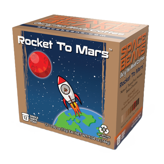 Rocket To Mars (Medium-Dark Roast, 12-Pack Single Serve Coffee Pods)