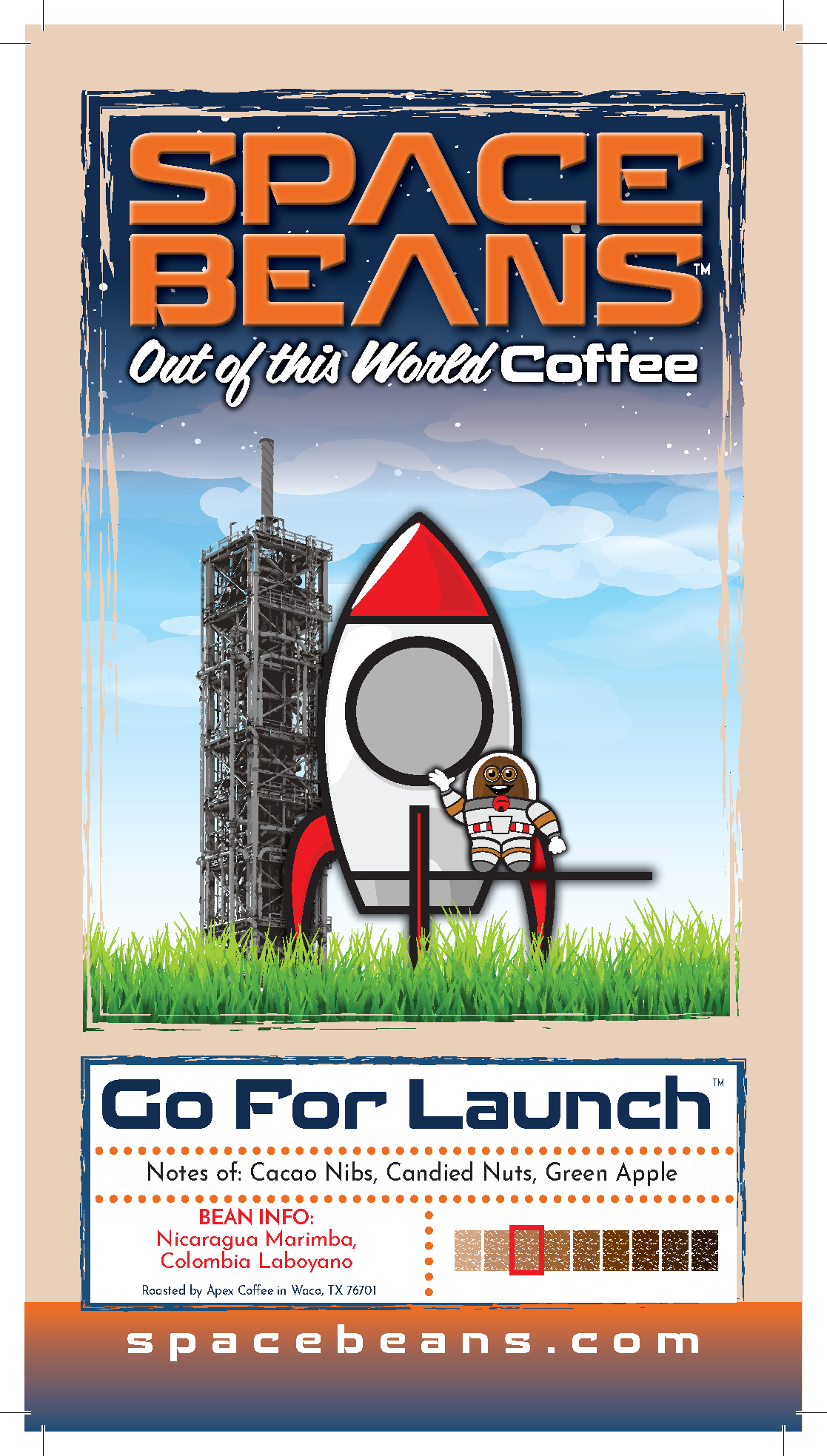 Go For Launch (Light Roast Coffee Beans, 12 oz. Bag)