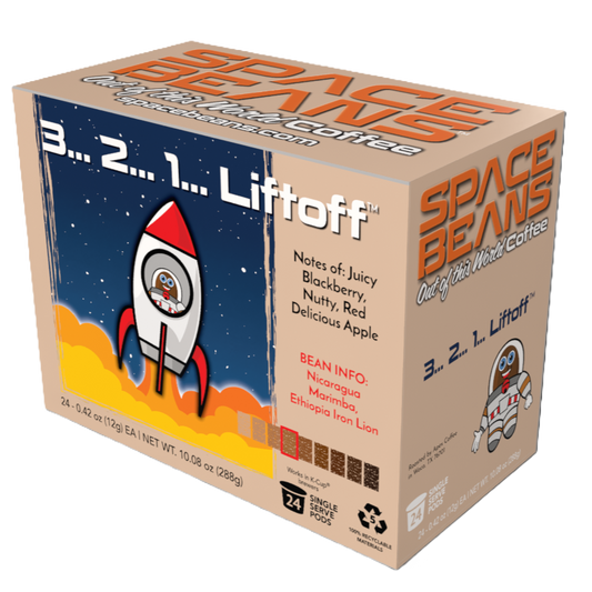 3... 2... 1... Liftoff (Light-Medium Roast, 24-Pack Single Serve Coffee Pods)