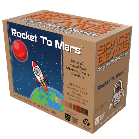 Rocket To Mars (Medium-Dark Roast, 24-Pack Single Serve Coffee Pods)