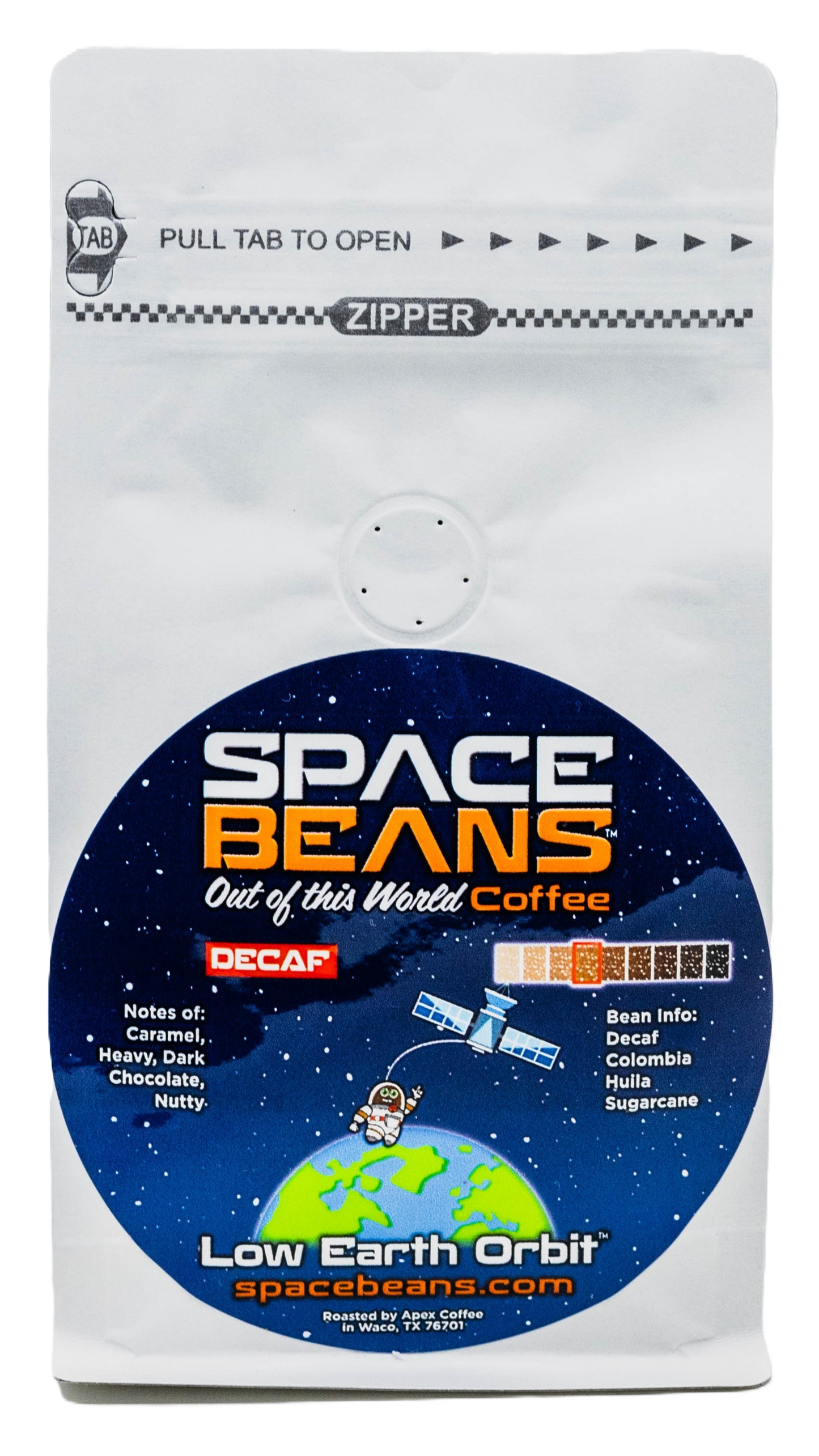 Low Earth Orbit Decaf (Medium Roast Coffee Beans, 4 oz. Bag)