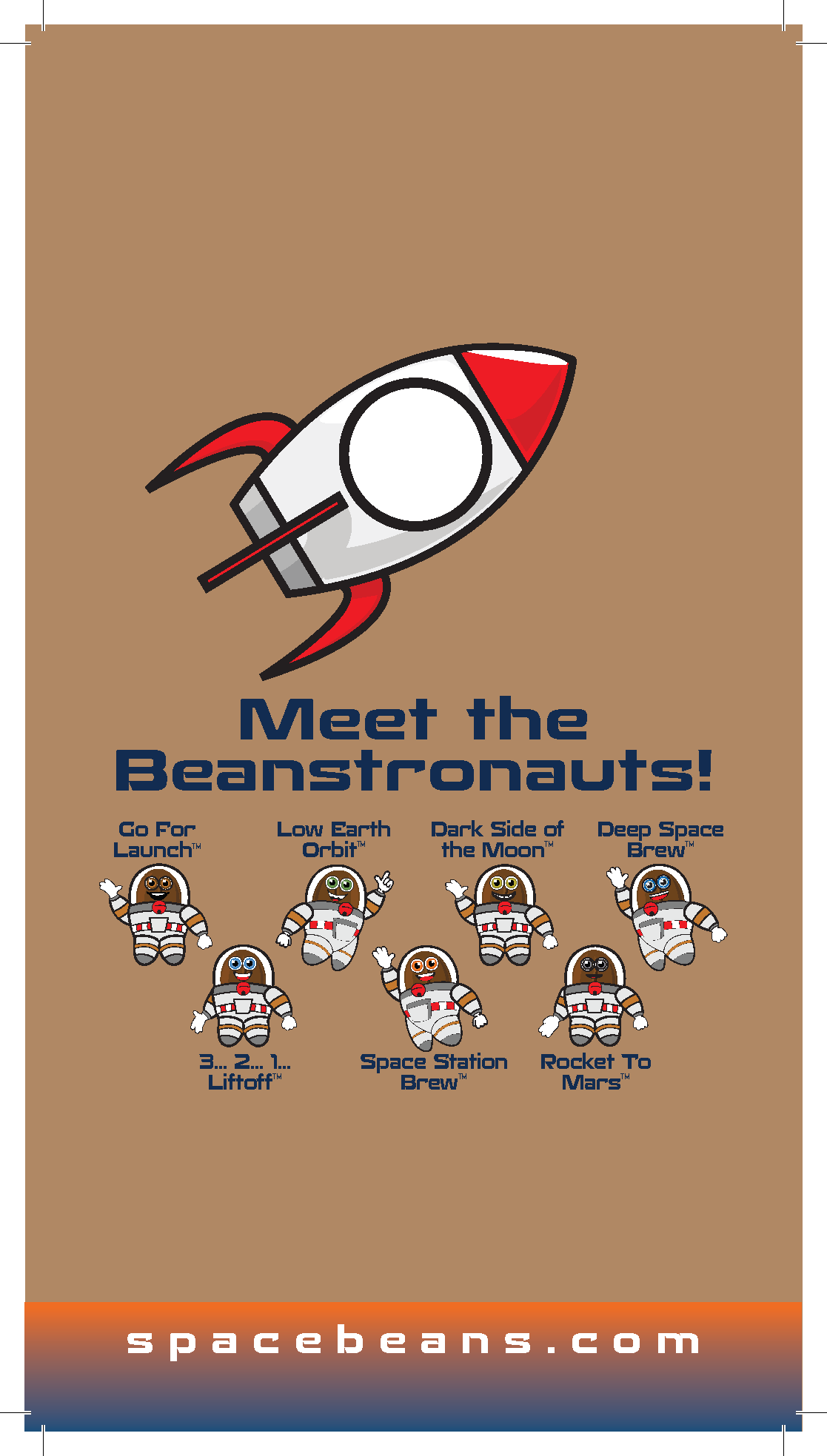 Rocket To Mars (Medium-Dark Roast Coffee Beans, 4 oz. Bag)