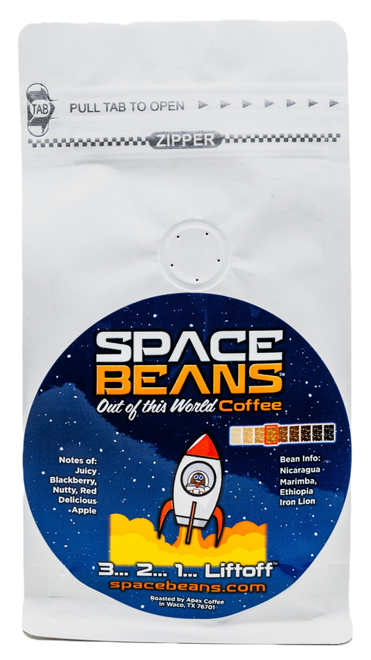 3... 2... 1... Liftoff (Light-Medium Roast Coffee Beans, 4 oz. Bag)