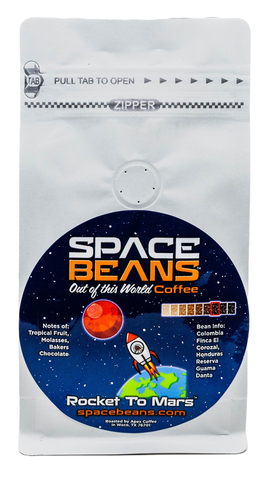 Rocket To Mars (Medium-Dark Roast Coffee Beans, 4 oz. Bag)