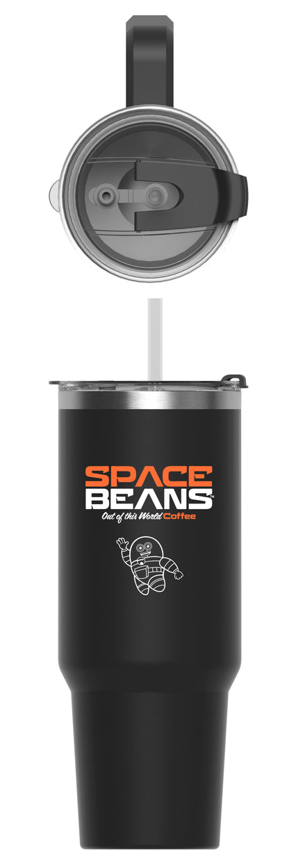 39 oz. Jumbo Black Stainless-Steel Tumbler