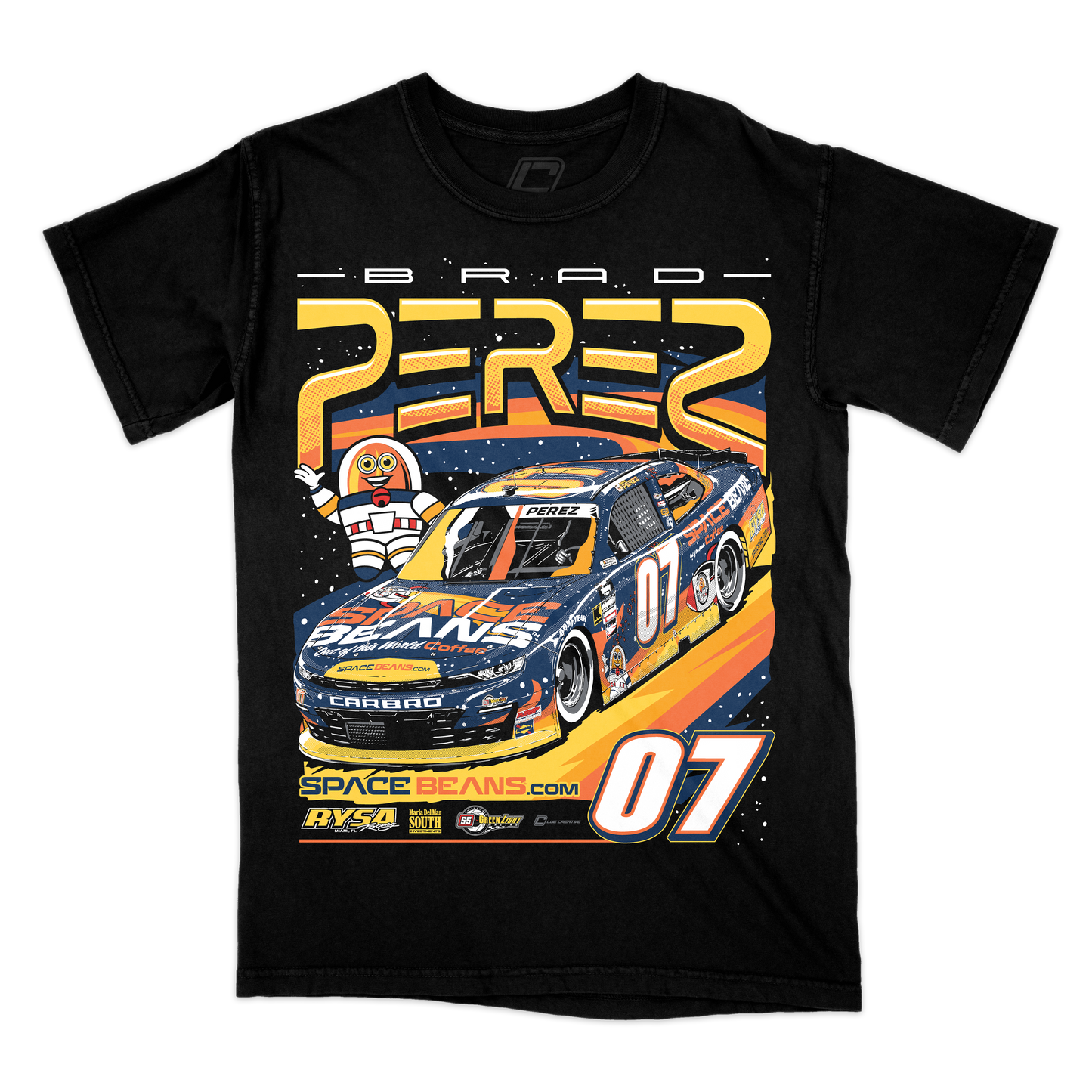 Brad Perez, Homestead-Miami, Space Beans Racing T-Shirt